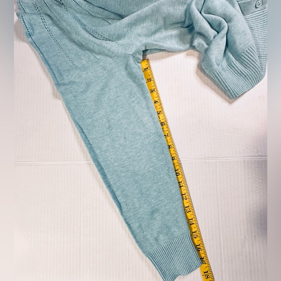 Croft & Barrow Women’s Turquoise Long Sleeve Cardigan Lightweight Size PXL NWT - Picture 4 of 10